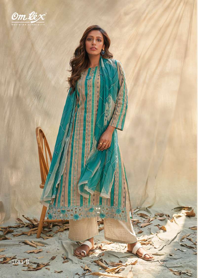 SHANNA BY OMTEX 1681-A TO 1681-B SERIES LAWN COTTON EMROIDERY DRESSES