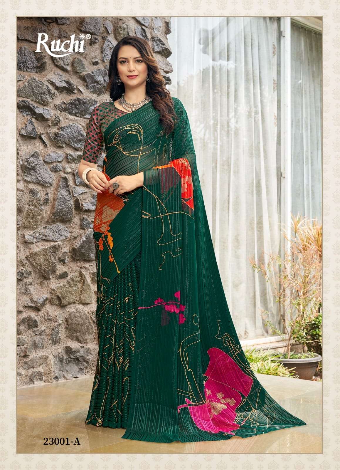 SHYLAA BY RUCHI SAREES 23001-A TO 23003-D SERIES SILK COTTON SAREES