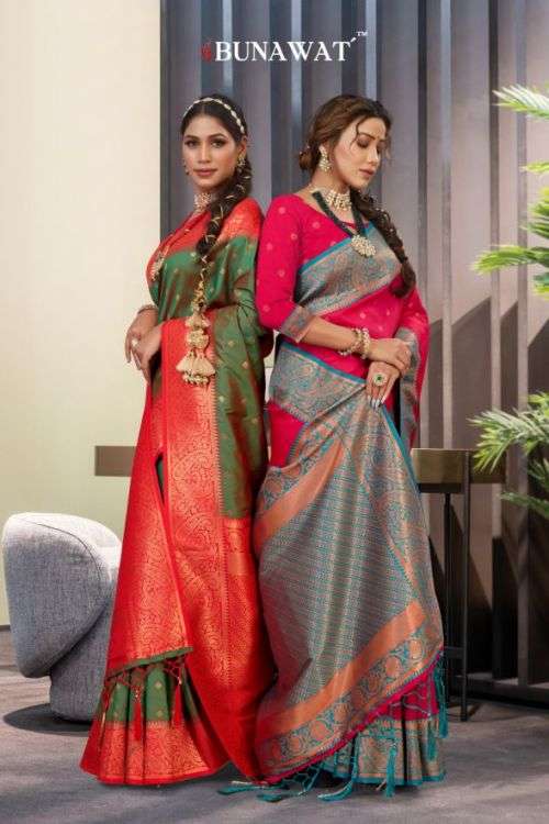 SILK N SILK BY BUNAWAT 14001 TO 14006 SERIES DESIGNER SILK WORK SAREES