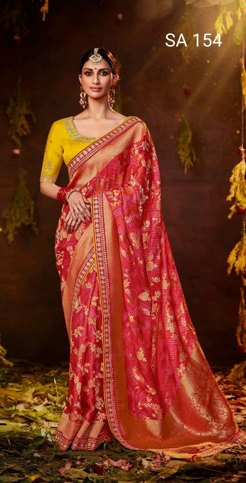 SINDHURI BANDHEJ BY KIMORA 154 TO 164 SERIES GEORGETTE SILK WORK SAREES