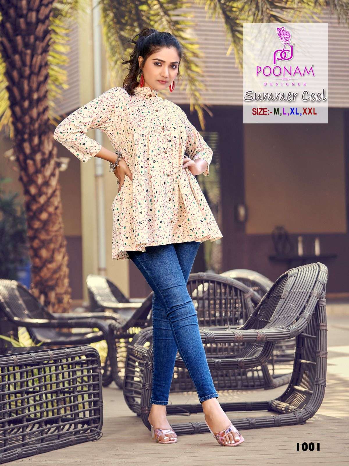 SUMMER COOL BY POONAM DESIGNER 1001 TO 1004 SERIES COTTON KURTIS