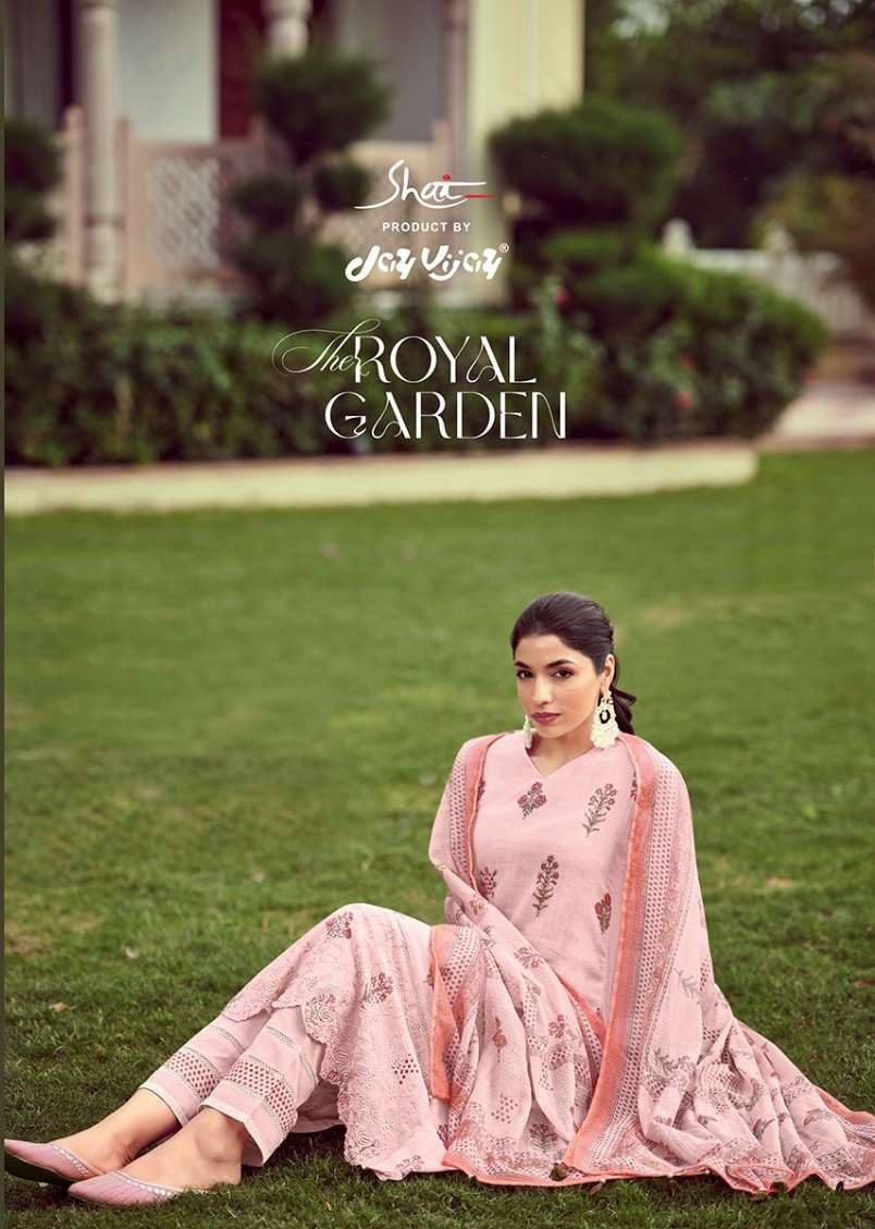 THE ROYAL GARDEN BY JAY VIJAY 8081 TO 8086 SERIES DESIGNER LINEN DRESSES