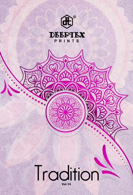 TRADITION VOL-14 BY DEEPTEX 1401 TO 1410 SERIES COTTON PRINT SAREES