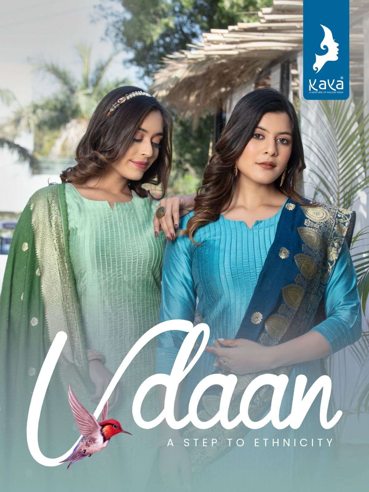 UDAAN  BY KAYA 01 TO 06 SERIES PURE SILK SLUB WORK STITCHED DRESSES