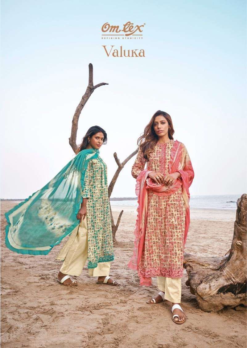 VALUKA BY OMTEX 1761-A TO 1761-D SERIES LAWN COTTON EMROIDERY DRESSES