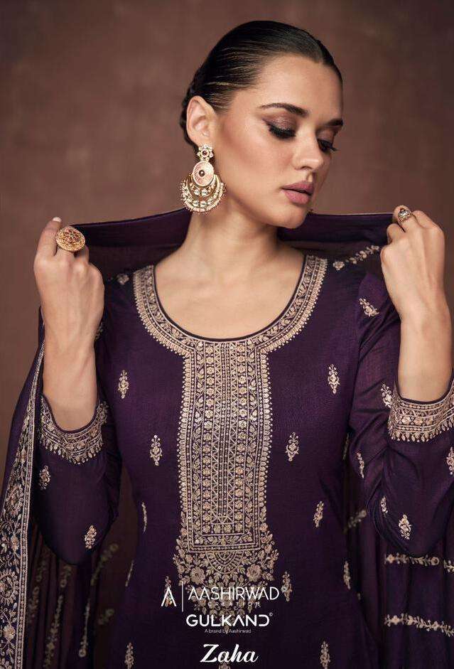 ZAHA BY AASHIRWAD CREATION 9582 TO 9826 SERIES PREMIUM SILK DRESSES