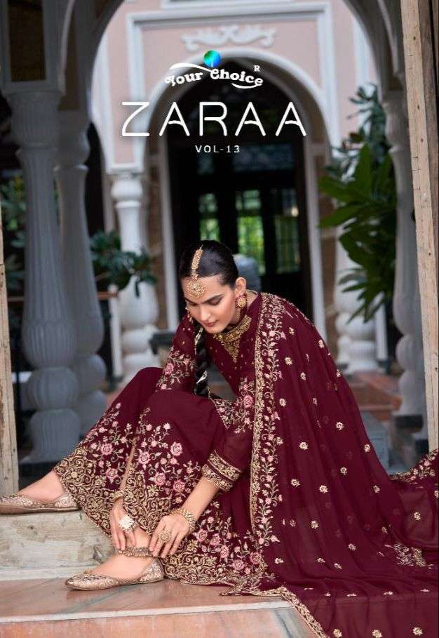 ZARAA VOL-13 BY YOUR CHOICE 1301 TO 1306 SERIES BLOOMING GEORGETTE DRESSES