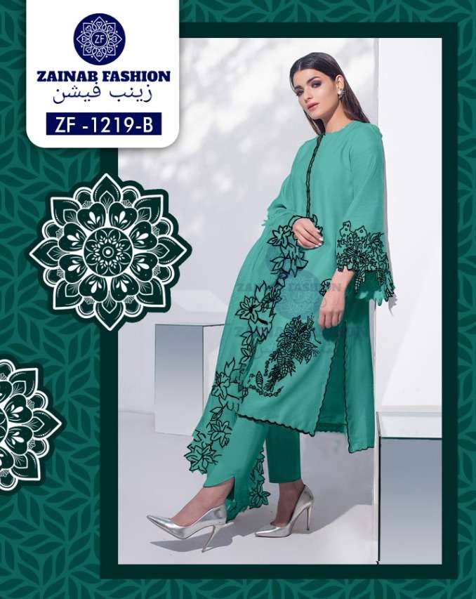 ZF-1219 NX BY ZAINAB FASHION FANCY SATIN WITH CUT WORK STITCHED DRESSES