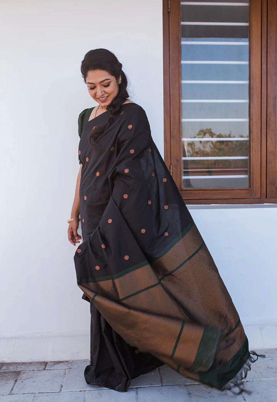 531 BLACK BY ASLIWHOLESALE DESIGNER SOFT ZARI SILK SAREES