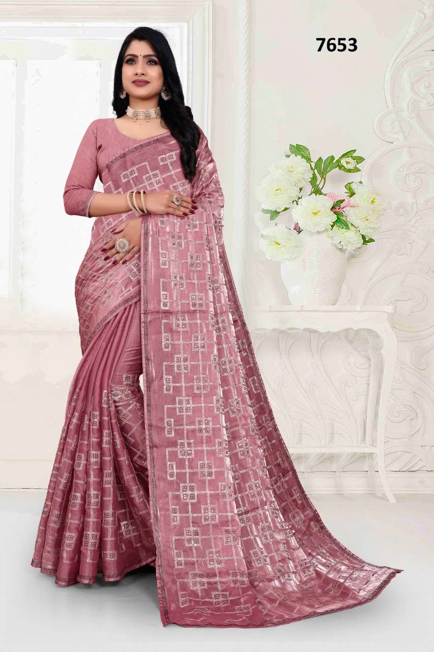 7653 COLOURS BY ASLIWHOLESALE FANCY JIMMY CHU DESIGNER SAREE