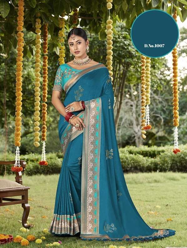 AAKARSHANA BY ASLIWHOLESALE DESIGNER SOFT BANARASI EMBROIDERY SAREES