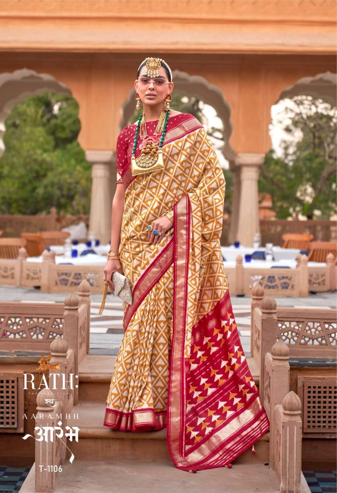 AARAMBH BY RATH 1106 TO 1117 SERIES SOFT SILK WITH FOIL PRINT SAREES