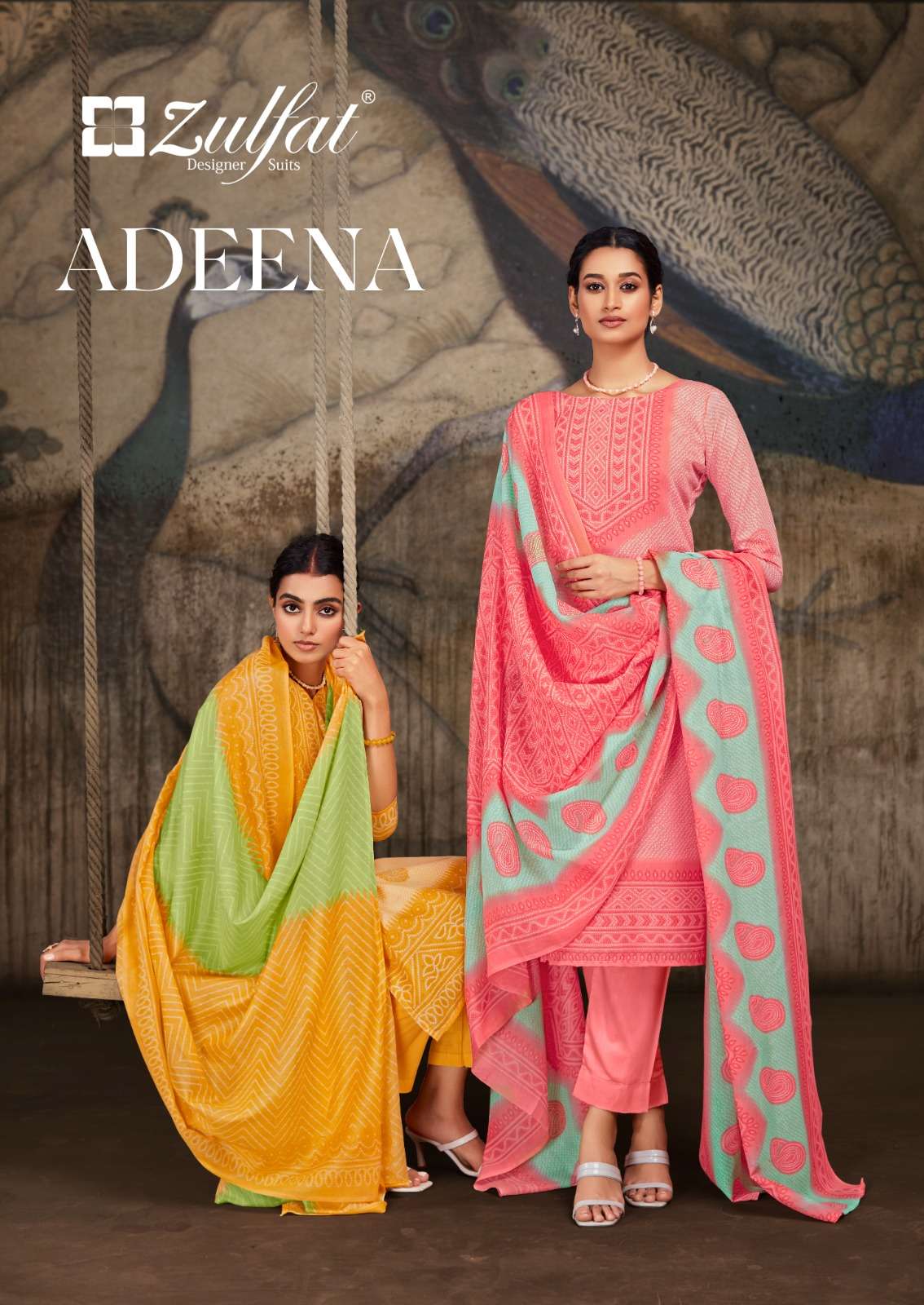 ADEENA BY ZULFAT 509-001 TO 509-008 SERIES DESIGNER COTTON PRINT DRESSES