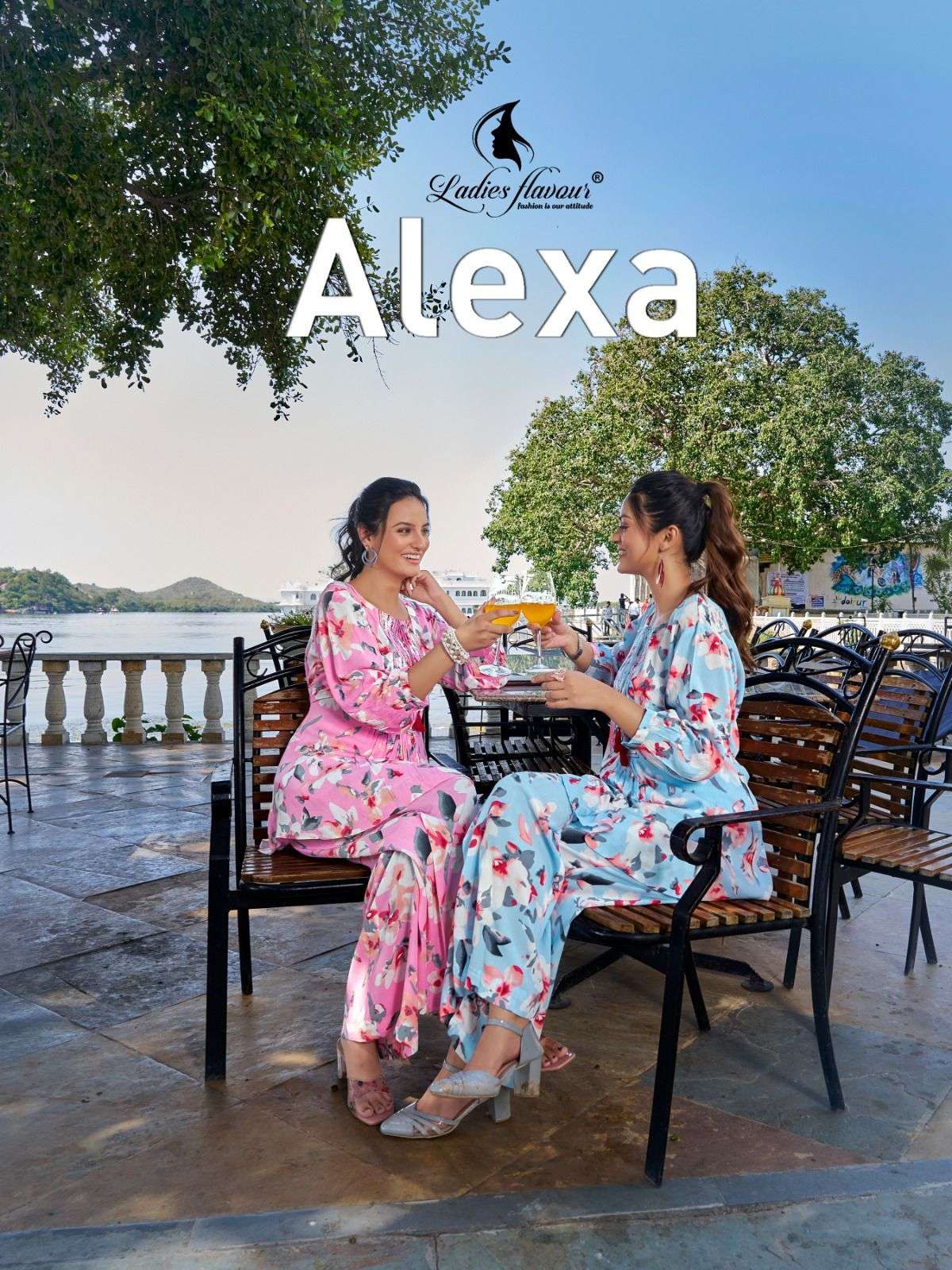 ALEXA BY LADIES FLAVOUR 1001 TO 1004 SERIES RAYON PRINT CO-ORD SET