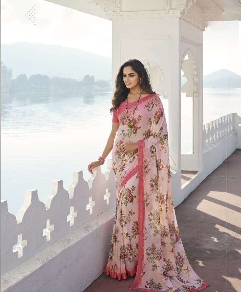 AURORA STAR BY ASLIWHOLESALE 24721 TO 24728 FANCY GEORGETTE SAREES