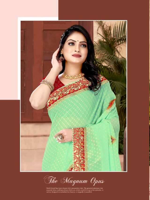 BANDHANI VOL-10 BY ASLIWHOLESALE 12201 TO 12208 SERIES FANCY GEORGETTE SAREES