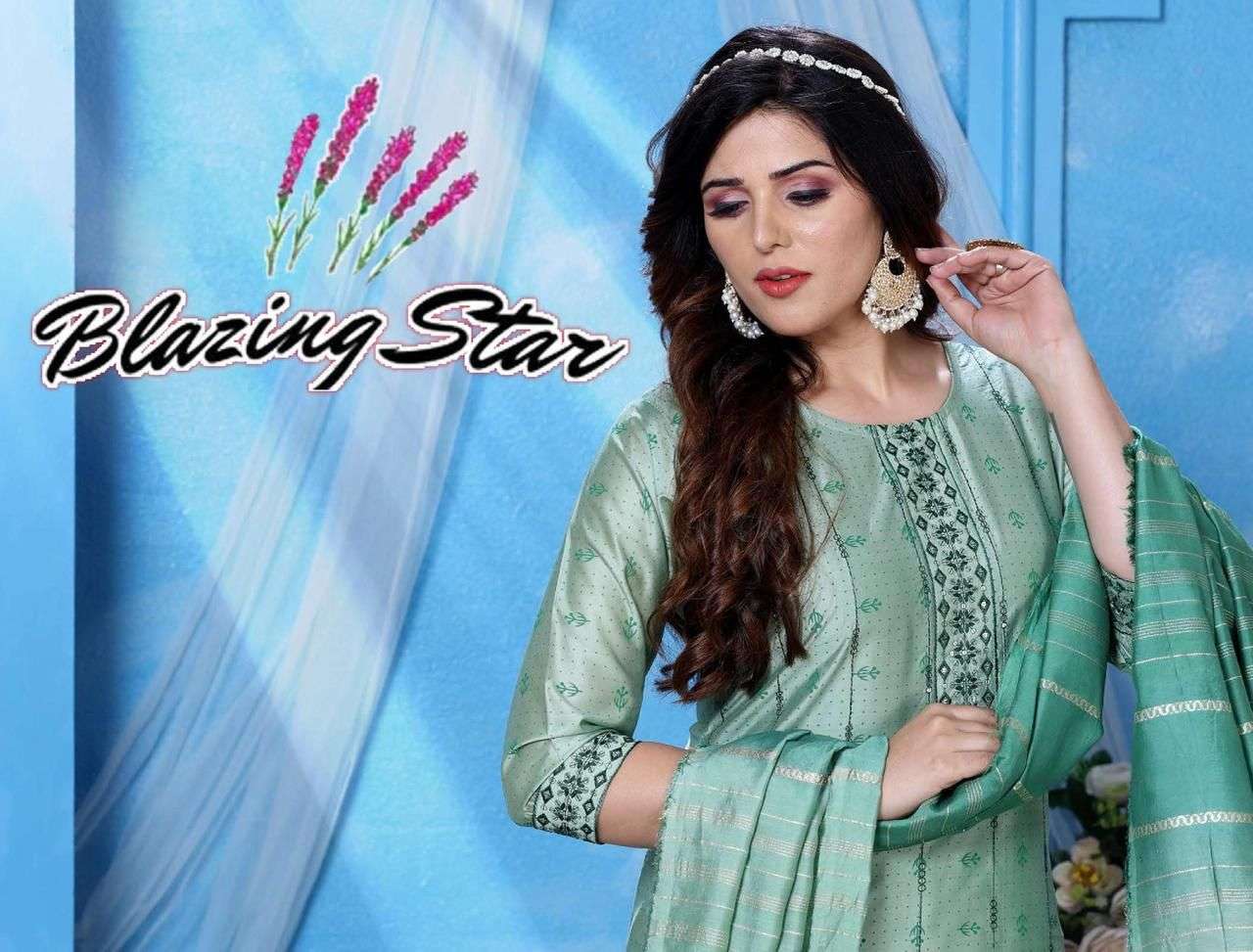 BEAUTY BLAZING STAR BY ASLIWHOLESALE 16001 TO 16006 SILK WORK DRESSES