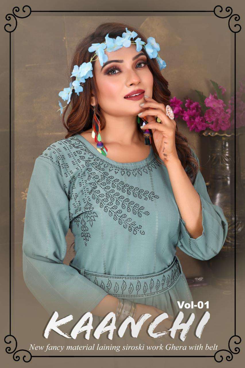 BEAUTY QUEEN KAANCHI VOL-1 BY ASLIWHOLESALE DESIGNER FANCY KURTIS