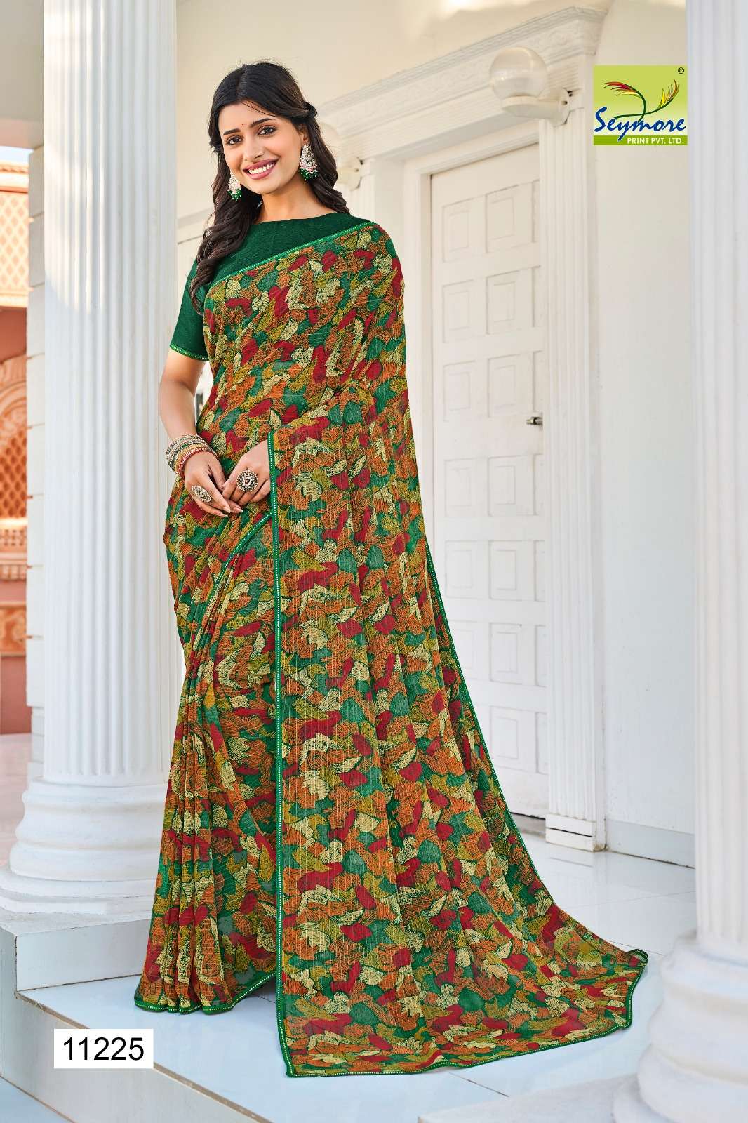 CHAMKI BY SEYMORE PRINT 11225 TO 11245 SERIES DESIGNER GEORGETTE SAREES