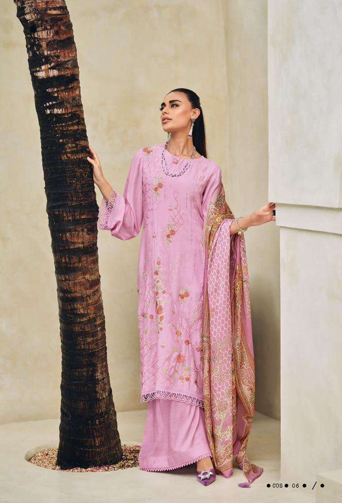 CHARM OF SPRING BY VARSHA 01 TO 07 SERIES VISCOSE MUSLIN HANDWORK DRESSES