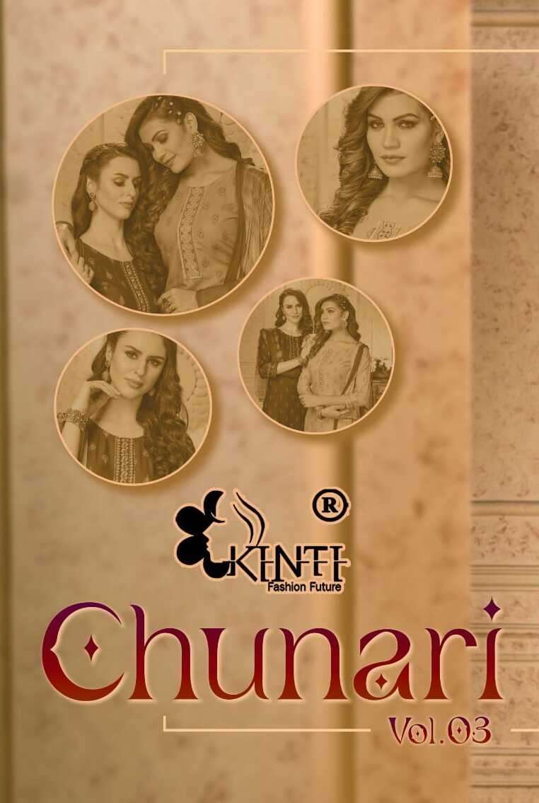 CHUNARI VOL-3 BY KINTI 301 TO 306 SERIES FANCY RAYON STITCHED DRESSES