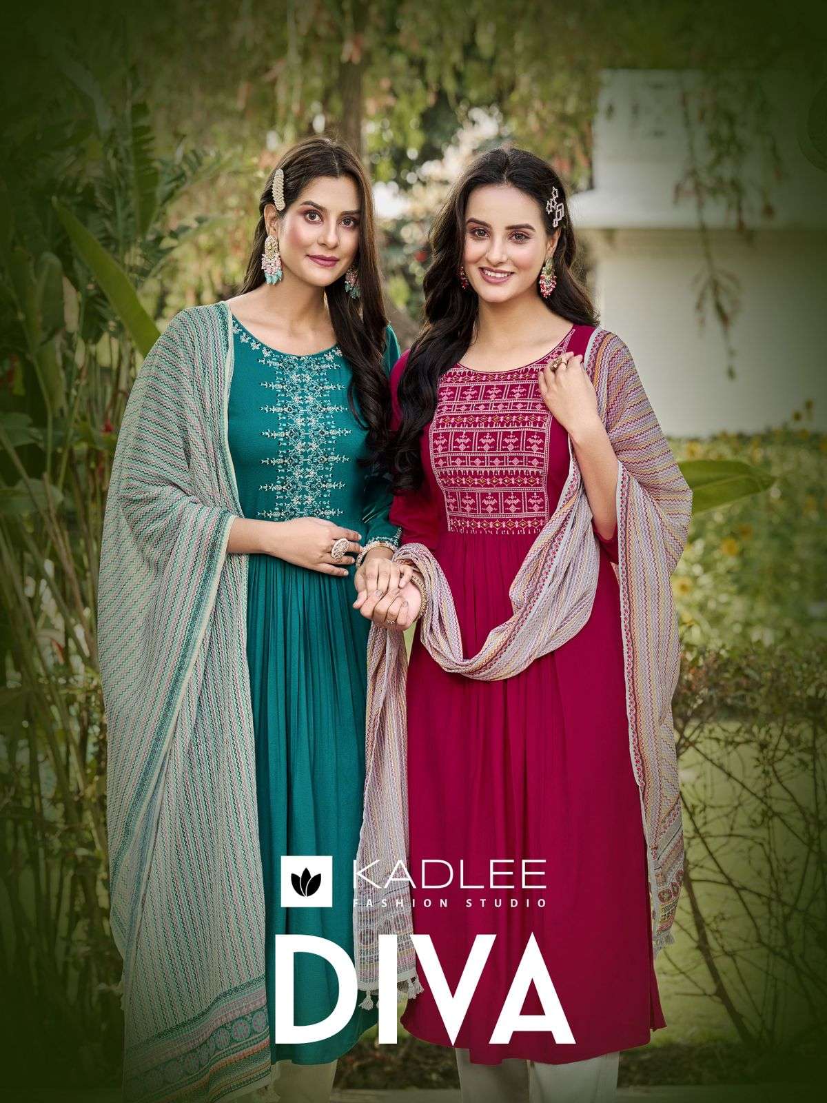 DIVA BY KADLEE 4001 TO 4006 SERIES EMBROIDERED RAYON DRESSES