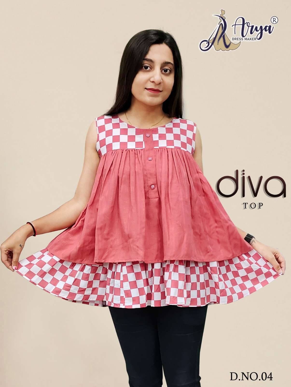 DIVA TOP BY ARYA DRESS MAKER 01 TO 04 SERIES COTTON TOP