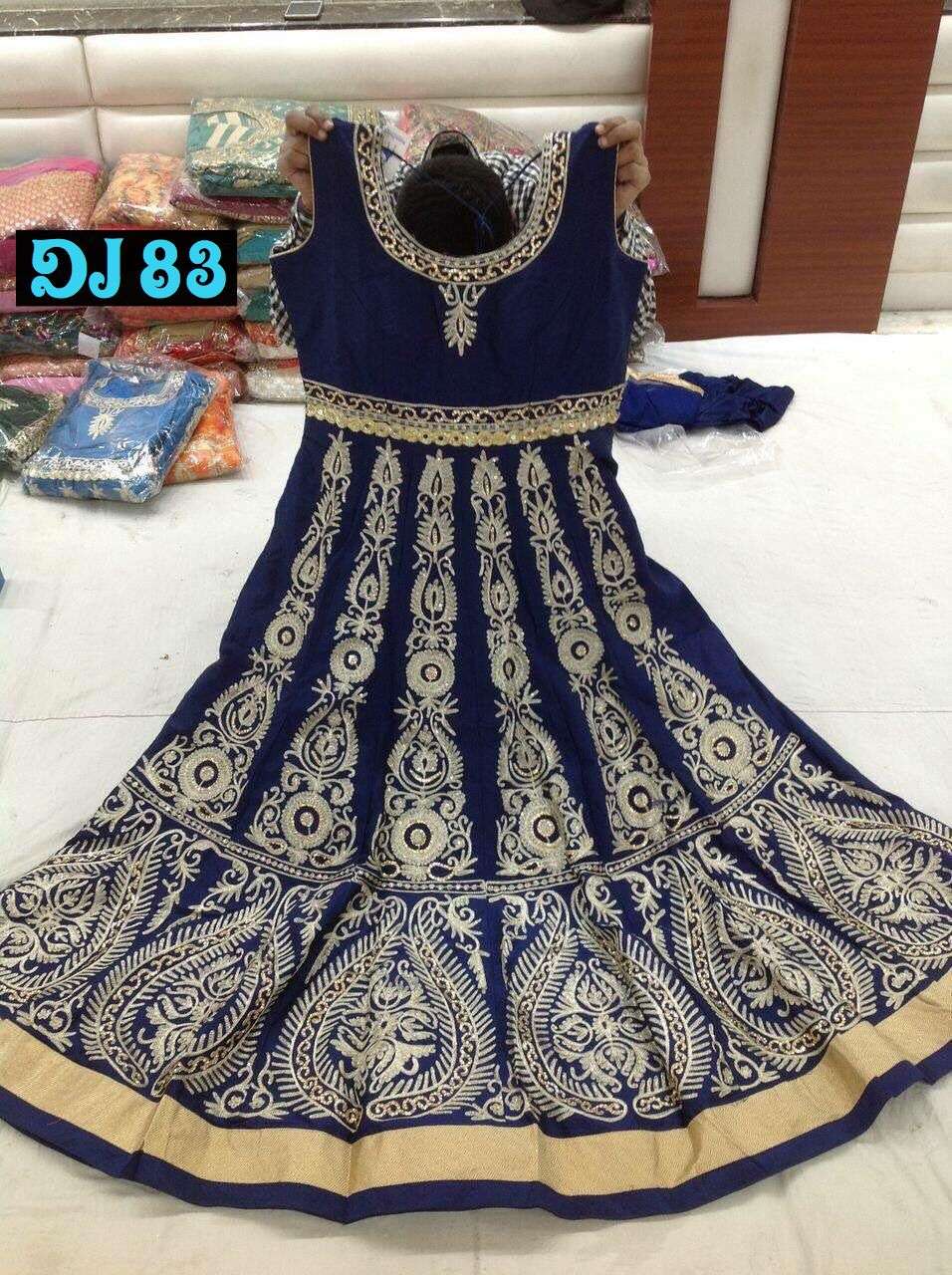 DJ-83 HIT DESIGN BY ASLIWHOLESALE TAFFETA SILK EMBROIDERED GOWNS