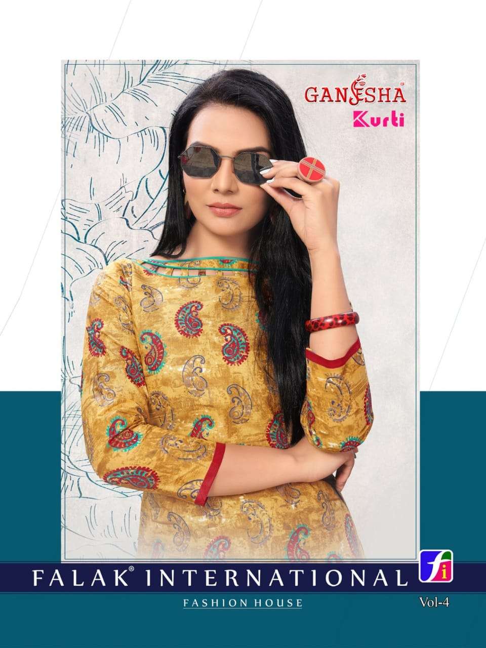 FALAK GANESHA KURTI VOL-04 BY ASLIWHOLESALE DESIGNER FANCY KURTI