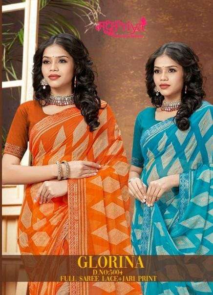 GLORINA 5004 BY MADHUPRIYA DESIGNER FANCY CHIFFON SAREES