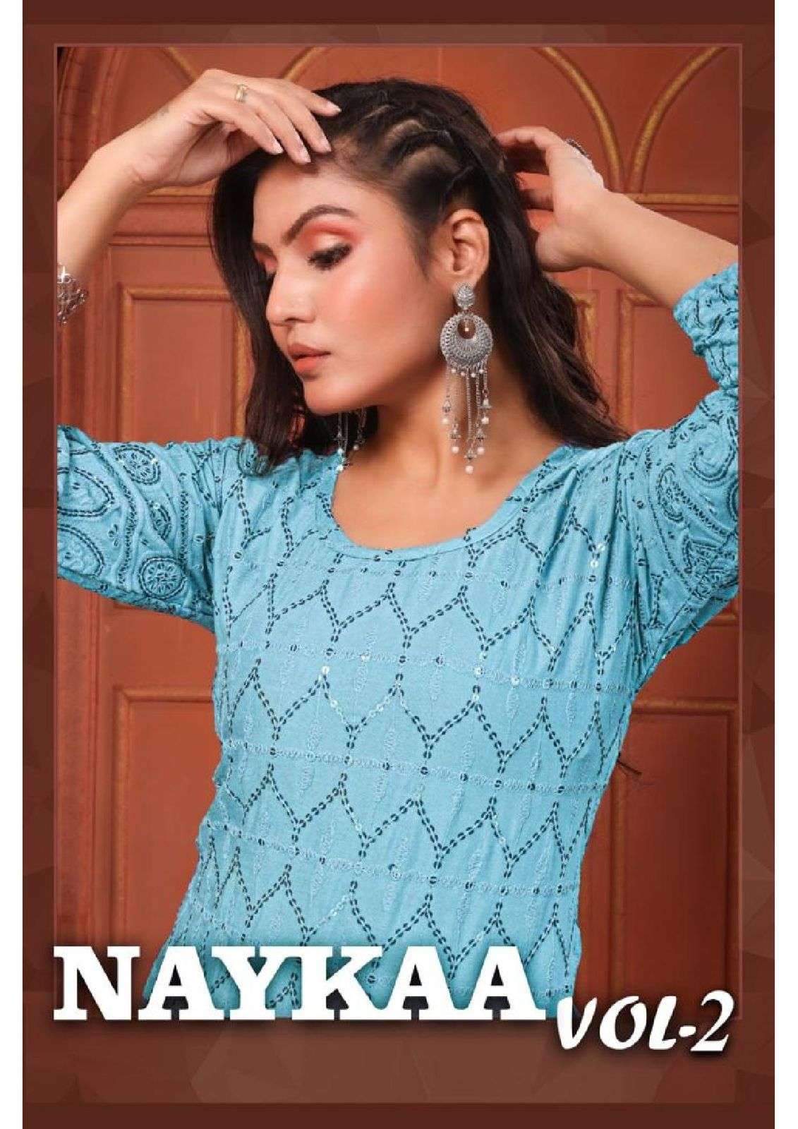 GOLDEN NAYKAA VOL-2 BY ASLIWHOLESALE 1001 TO 1010 SERIES HEAVY RAYON KURTIS