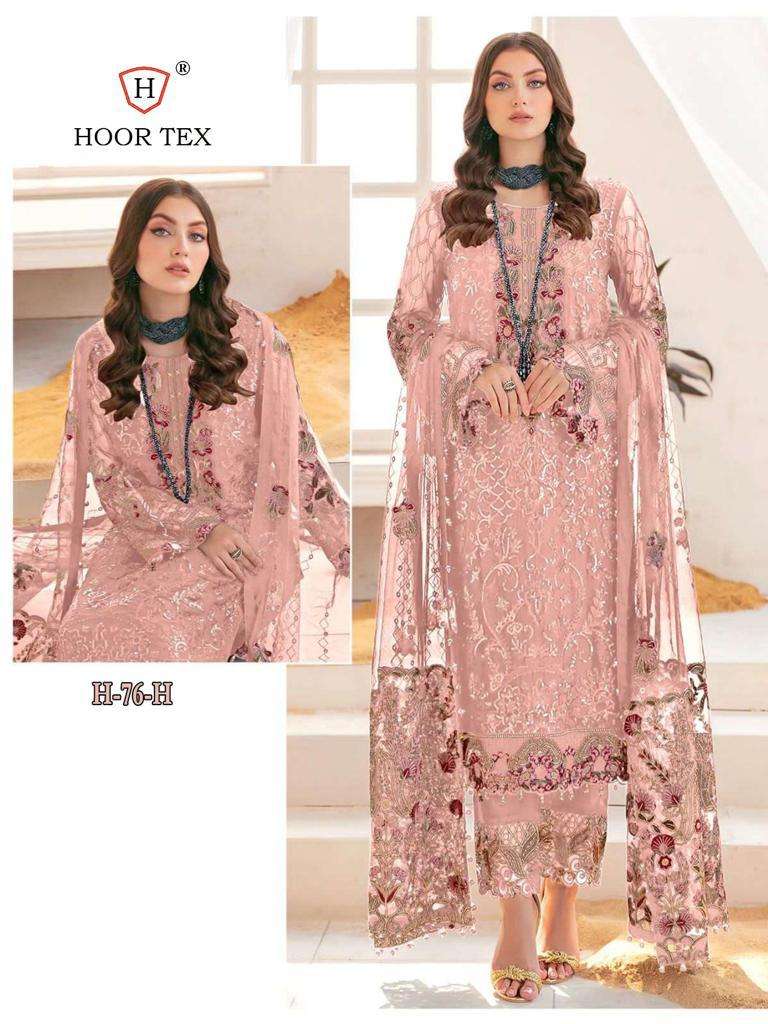 H-76 COLOURS BY HOOR TEX 76-H TO 76-K FAUX GEORGETTE WORK DRESSES