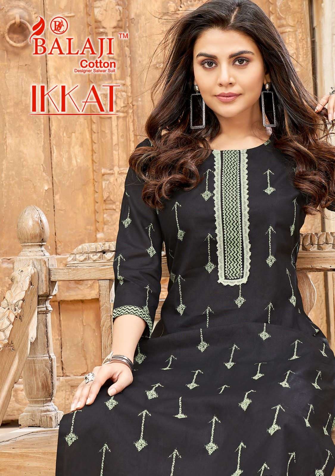 IKKAT  BY BALAJI COTTON 1001 TO 1008 SERIES COTTON PRINT KURTIS