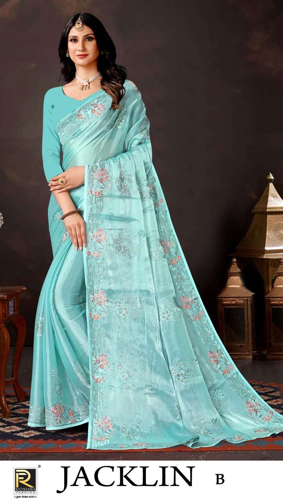 JACKLIN BY RONISHA FASHION DESIGNER ORGANZA SILK SAREES