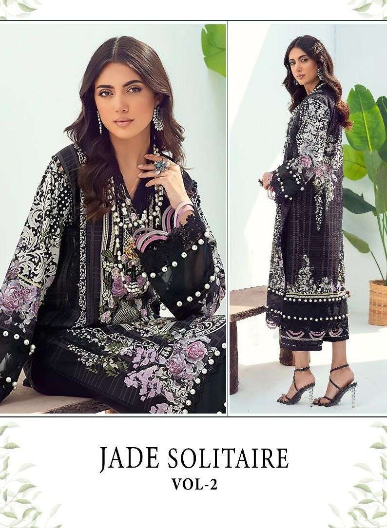 JADE SOLITAIRE VOL-2 BY SHREE FABS 3087 TO 3090 SERIES HEAVY COTTON DRESSES