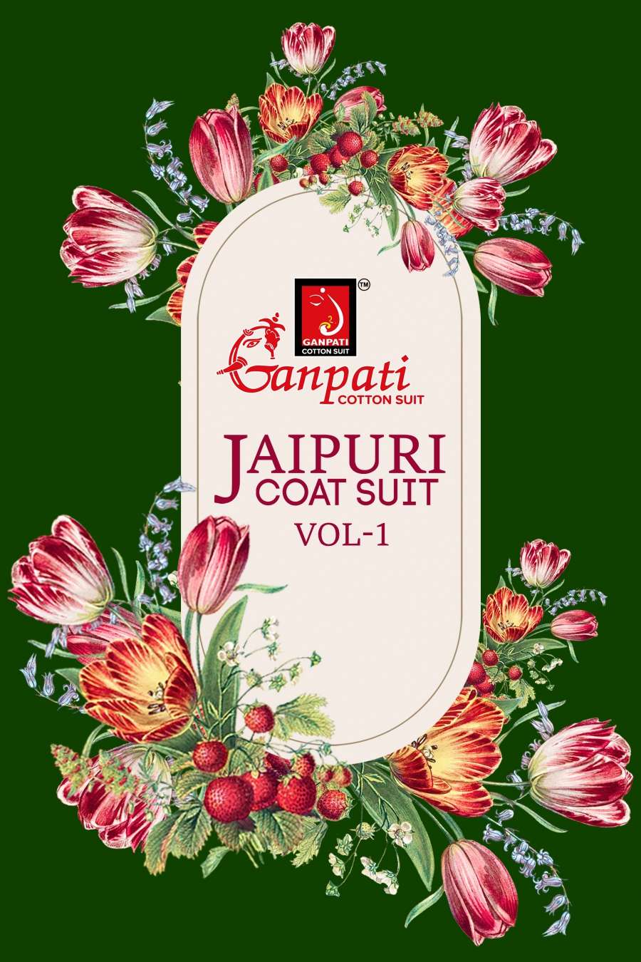 JAIPURI COAT SUIT VOL-1 BY GANPATI COTTON SUIT 101 TO 110 SERIES COTON CO-ORD