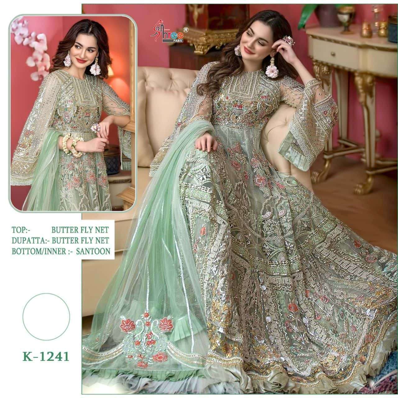 K-1241 COLOURS BY SHREE FABS BUTTERFLY NET PAKISTANI DRESSES