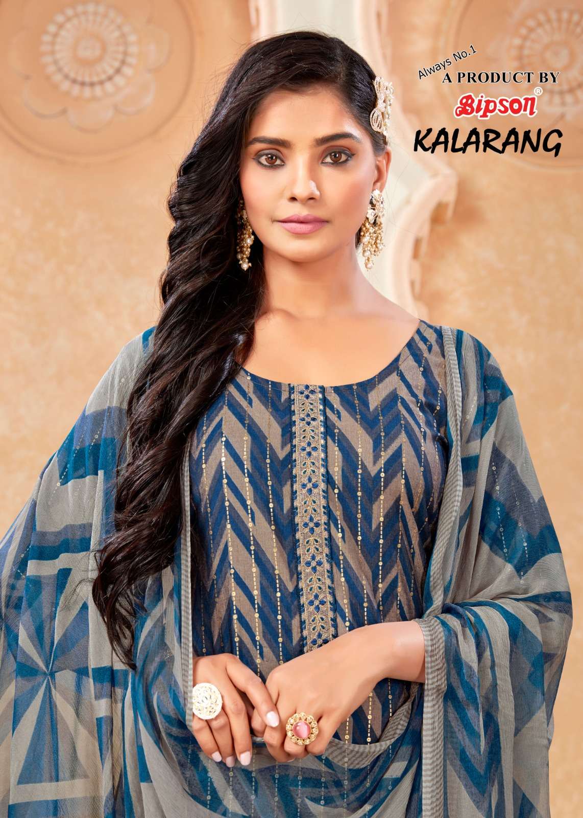 KALARANG 2056 BY BIPSON PRINTS 2056-A TO 2056-D SERIES VISCOSE DRESSES