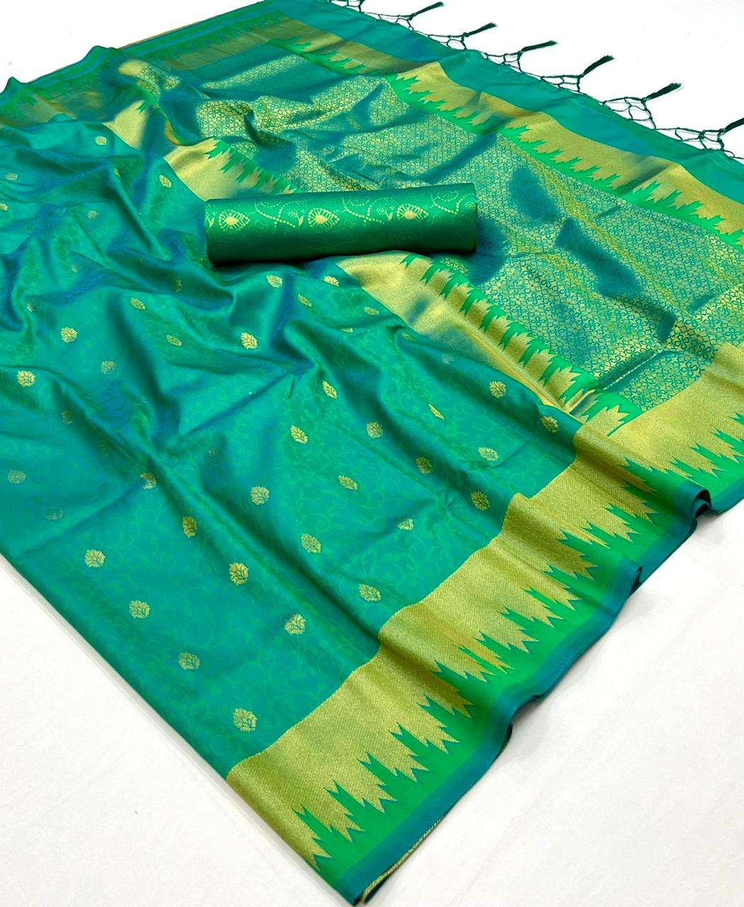 KARISSA SILK  BY ASLIWHOLESALE FANCY HANDLOOM WEAVING SILK SAREES