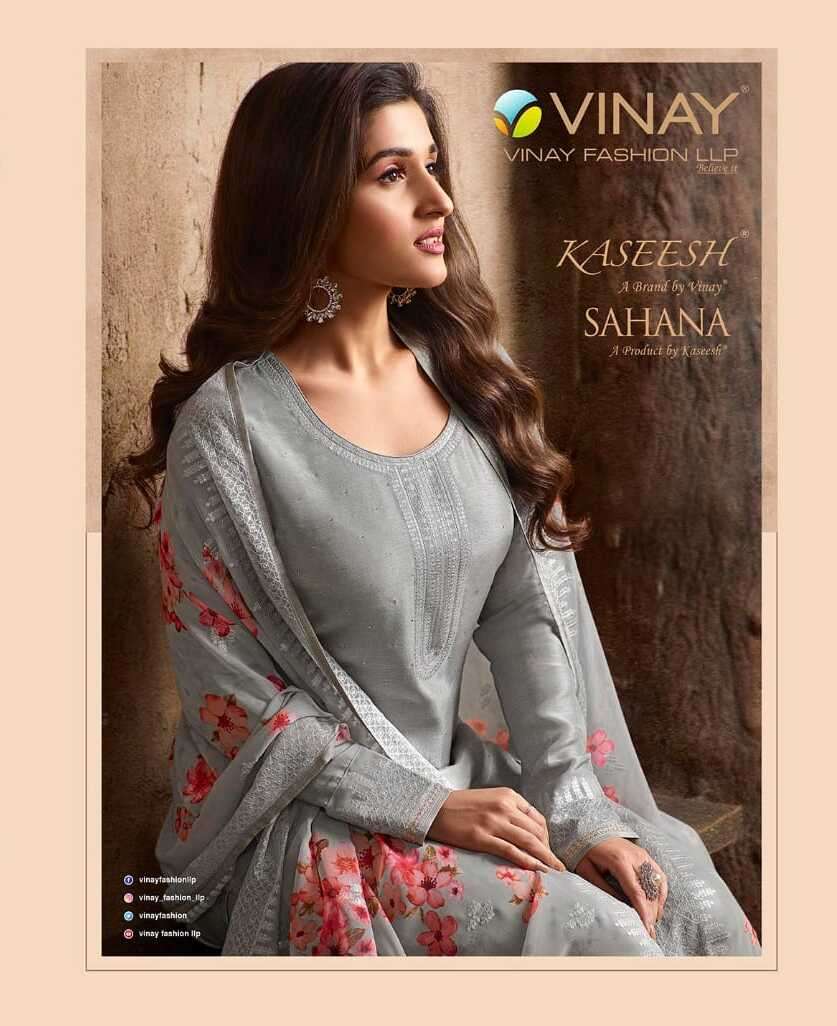 KASEESH SAHANA BY VINAY FASHION 62701 TO 62708 SERIES DOLA JACQUARD DRESSES