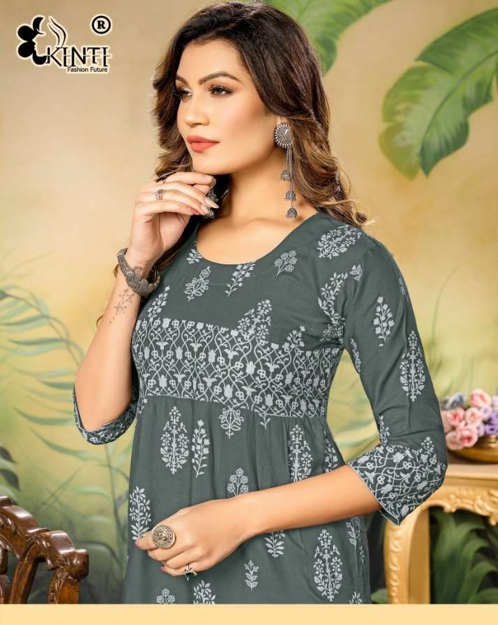 KASHISH VOL-2 BY KINTI 101 TO 108 SERIES FANCY RAYON STITCHED KURTIS