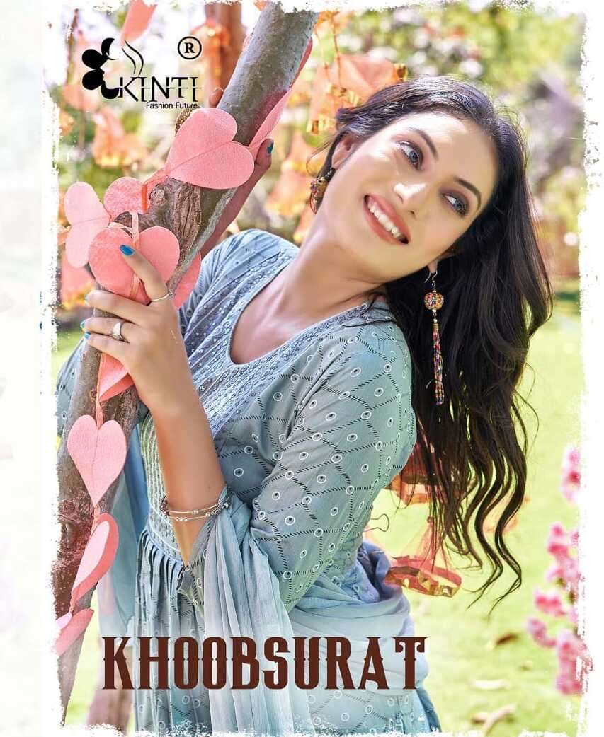 KHOOBSURAT BY KINTI 101 TO 106 SERIES FANCY RAYON STITCHED DRESSES