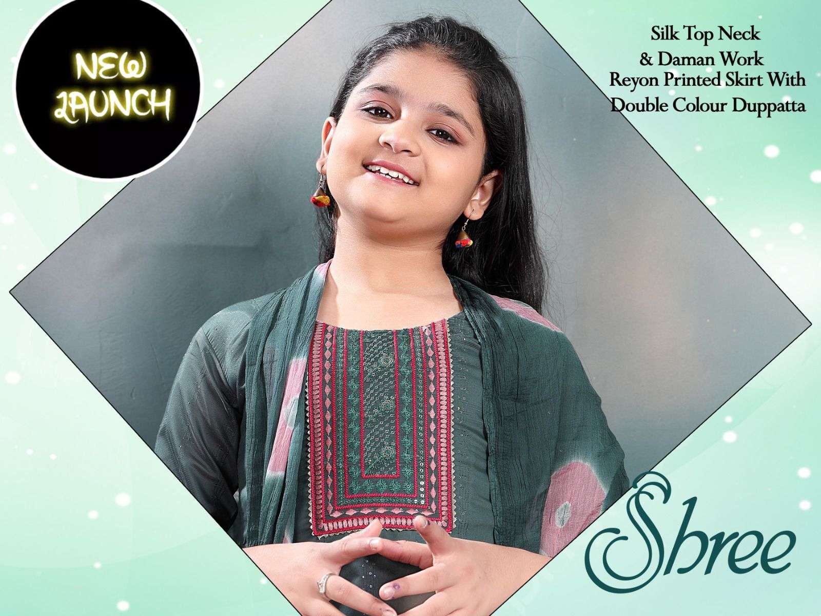 KIDS SHREE BY ASLIWHOLESALE DESIGNER SILK KIDS DRESSES