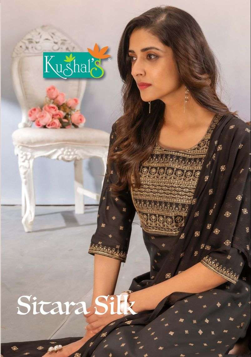 KUSHAL SITARA SILK BY ASLIWHOLESALE DESIGNER FACNY DRESSES