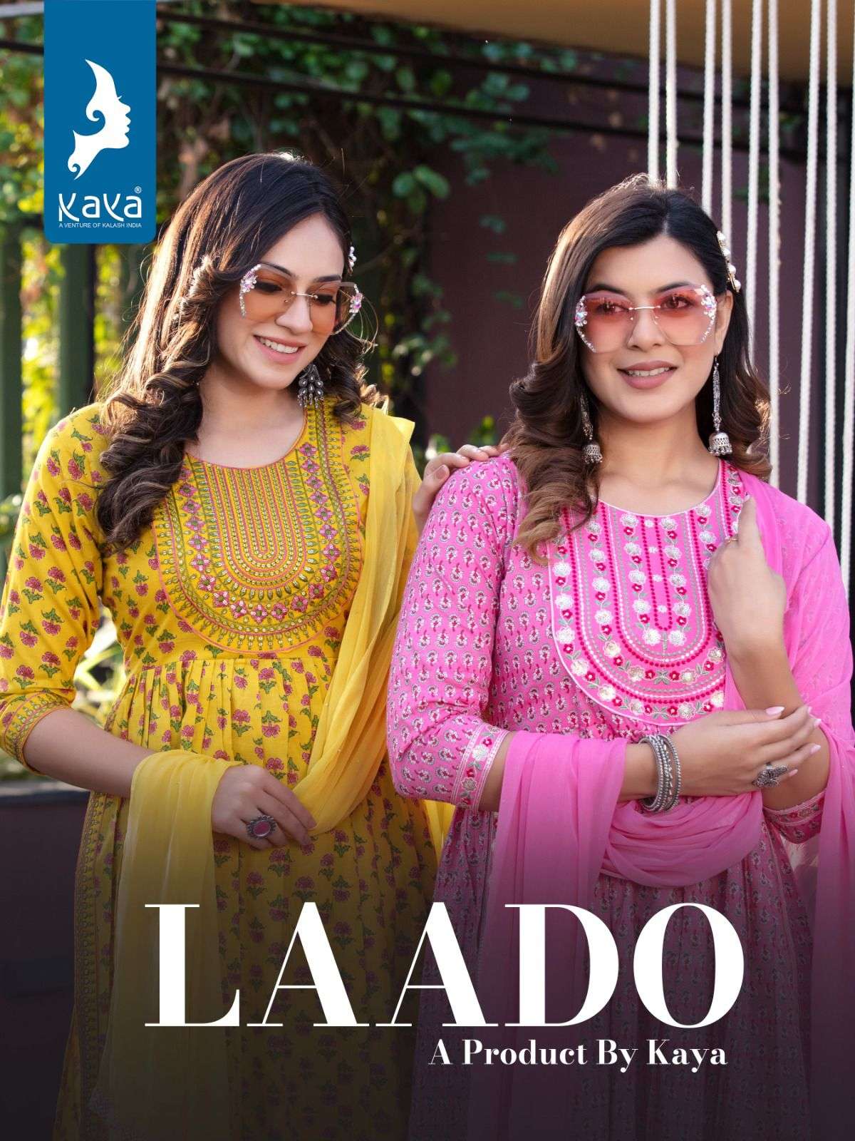 LAADO BY KAYA 01 TO 06 SERIES PURE COTTON SLUB WORK STITCHED DRESSES