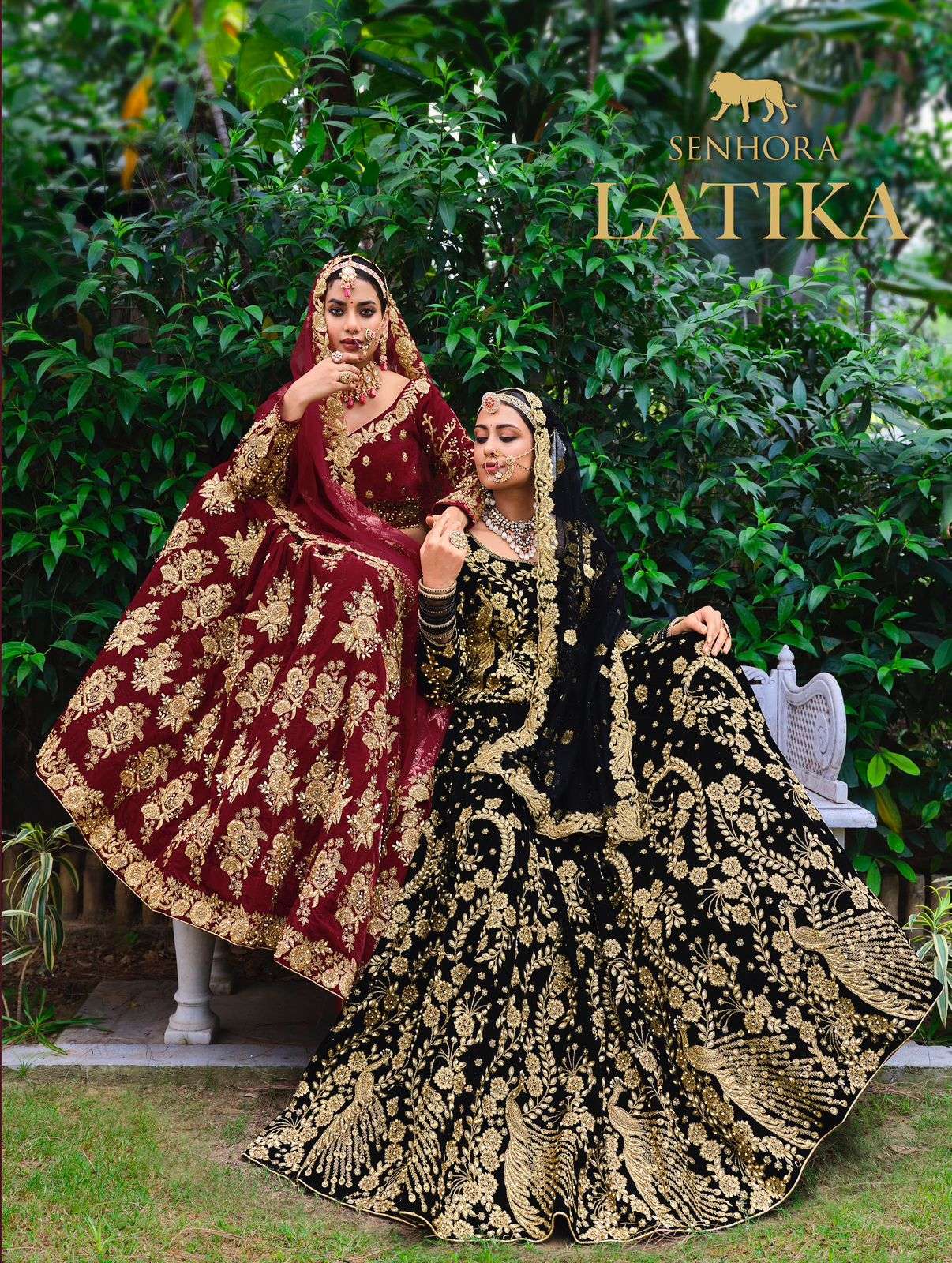 LATIKA BY SENHORA 3071 TO 3073-C SERIES HEAVY VELVET BRIDAL LEHENGAS