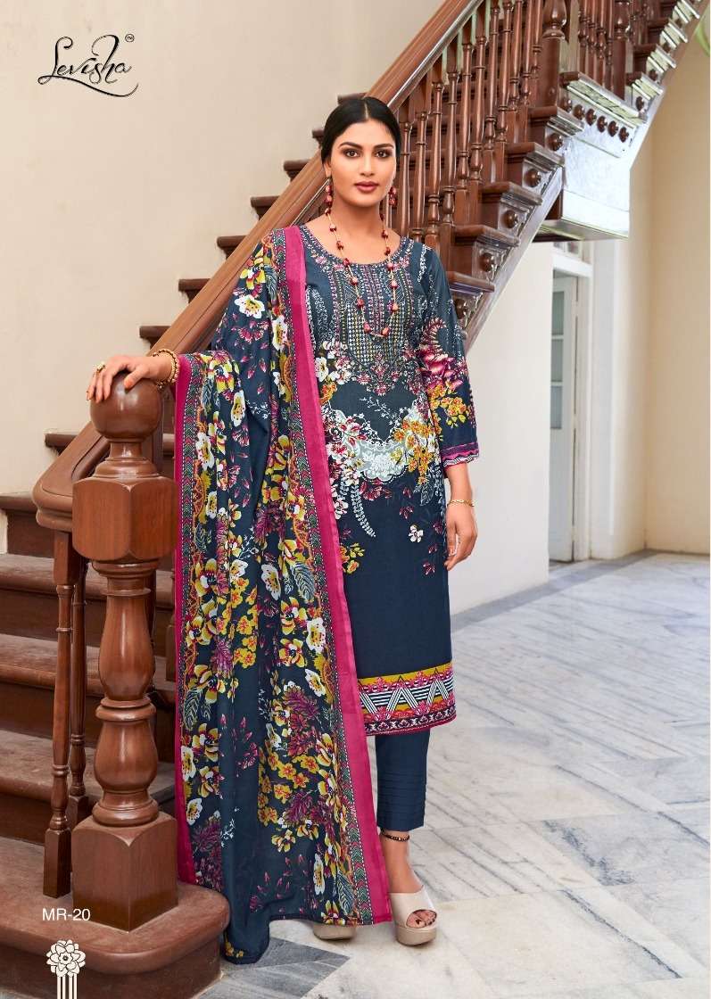 MAHIRI BY LEVISHA MR-13 TO MR-20 SERIES COTTON PAKISTANI PRINT DRESSES