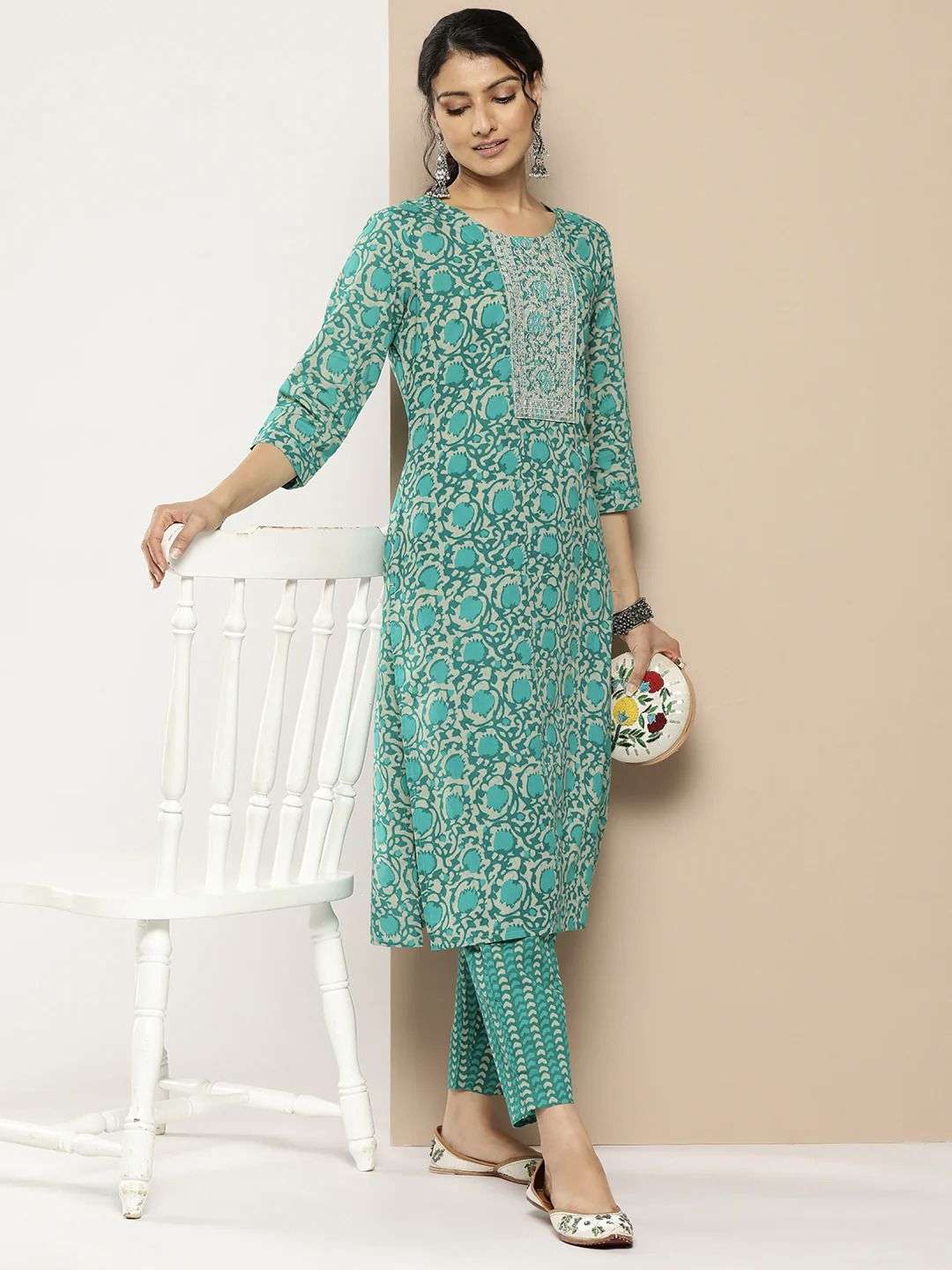 MAISHA VOL-57 BY ASLIWHOLESALE DESIGNER FACNY COTTON KURTI WITH PANT