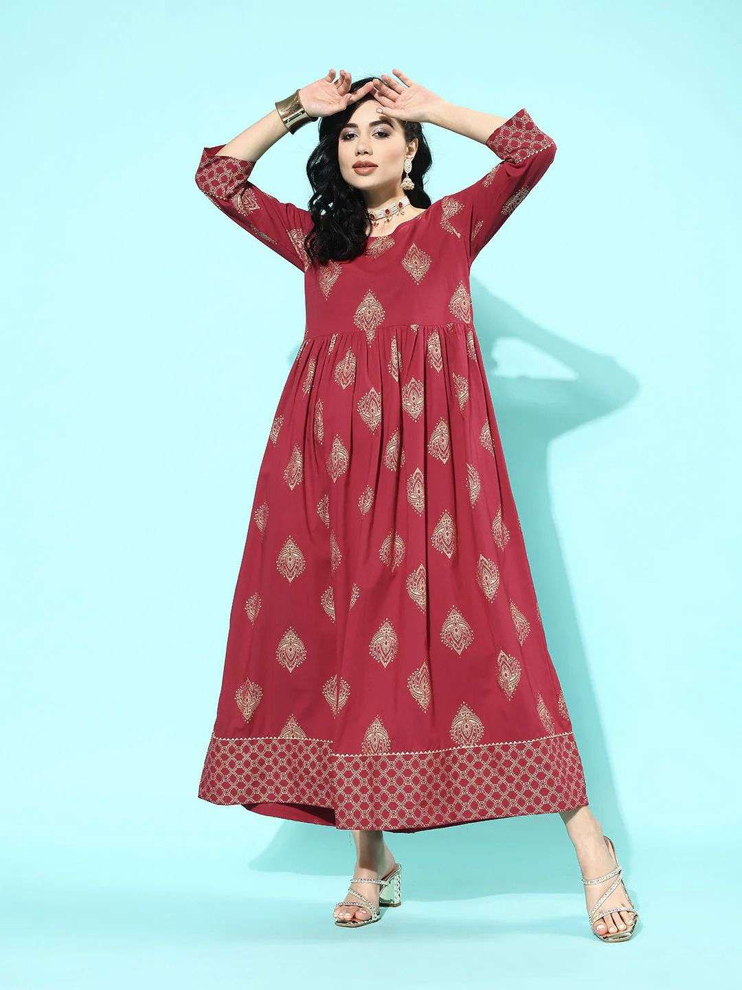 MAISHA VOL-75 BY ASLIWHOLESALE DESIGNER FACNY COTTON KURTI 