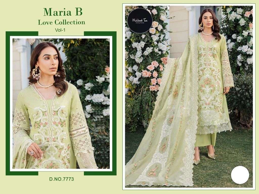 MARIA B LOVE COLLECTION VOL-1 BY MEHBOOB TEX HEAVY COTTON EMBROIDERED DRESS